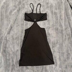 SHEIN Black Cutout Mini Dress